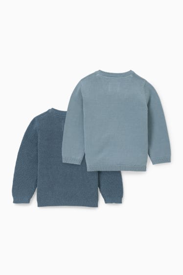 Babys - Multipack 2er - Baby-Pullover - grau / mintgrün