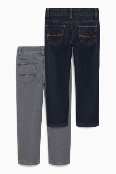 Bambini - Confezione da 2 - slim jeans - termici - jeans blu scuro