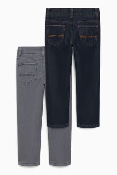 Kinder Buben - Multipack 2er - Slim Jeans - Thermojeans - dunkeljeansblau
