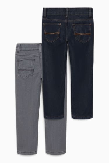 Niños - Pack de 2 - slim jeans - vaqueros térmicos - vaqueros - azul oscuro