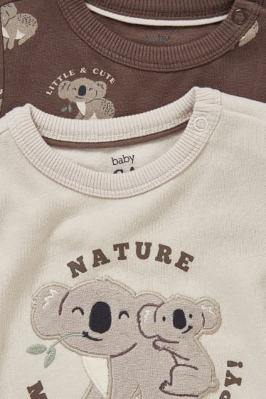 Babys - Multipack 2er - Baby-Sweatshirt - beige-melange