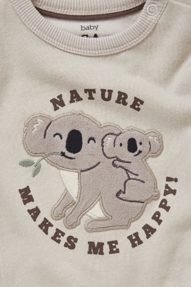 Bébés garçons - Lot de 2 - sweats bébé - beige chiné