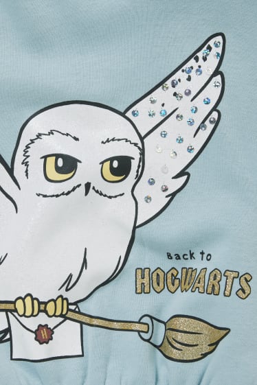 Enfants filles - Harry Potter - sweat à capuche - bleu clair