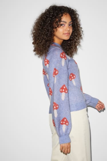 Women - CLOCKHOUSE - jumper - patterned - blue