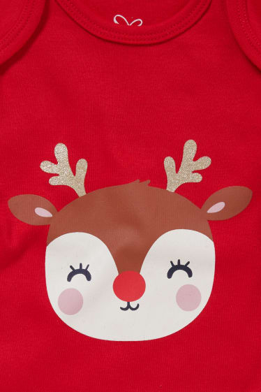 Babies - Baby Christmas bodysuit - red