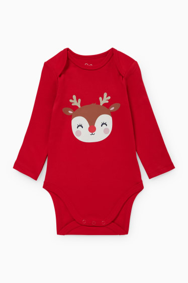 Babies - Baby Christmas bodysuit - red