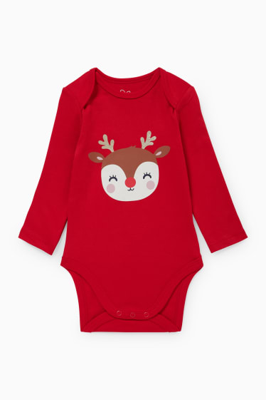 Babys - Baby-Weihnachtsbody - rot