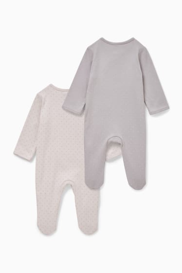 Babies - Multipack of 2 - Bambi - baby sleepsuit - gray