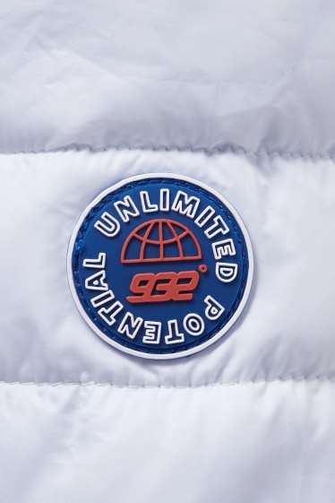 Kinder Jungen - Steppjacke mit Kapuze - blau