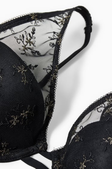 Femmes - Soutien-gorge à armature - DEMI - ampliforme - noir