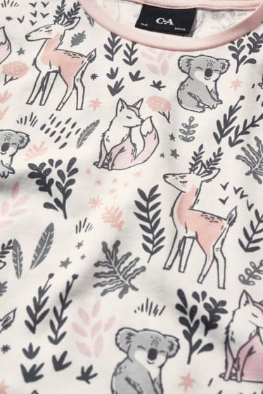 Bambini - Confezione da 3 - pigiama - 6 pezzi - bianco / rosa