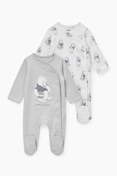 Baby Jungen - Multipack 2er - Winnie Puuh - Baby-Schlafanzug - grau