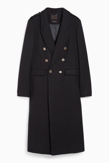 Women - Coat - wool blend - dark blue