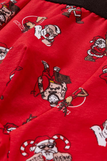 Hommes - CLOCKHOUSE - boxers de Noël - rouge