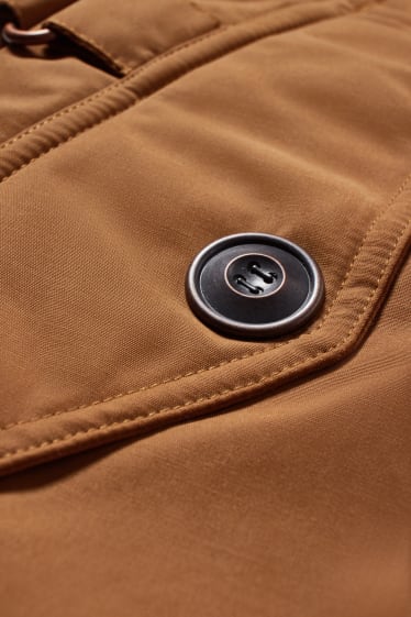 Donna - Giacca impermeabile con cappuccio - marrone chiaro