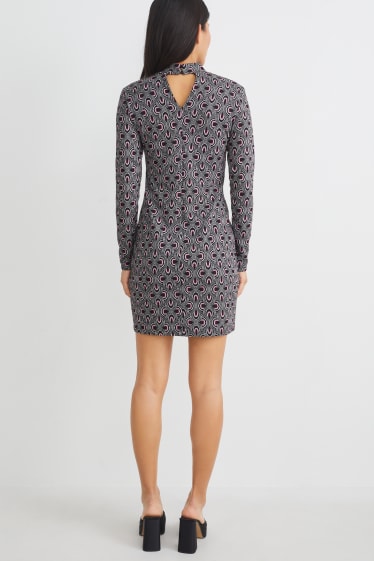 Mujer - Vestido ceñido - estampado - negro