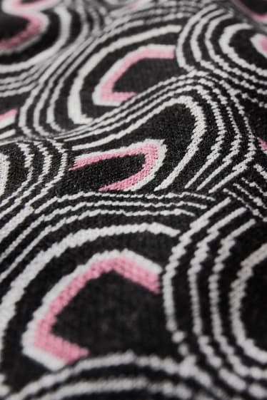 Femmes - Robe moulante - à motif - noir