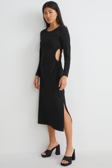 Damen - Figurbetontes Kleid - schwarz