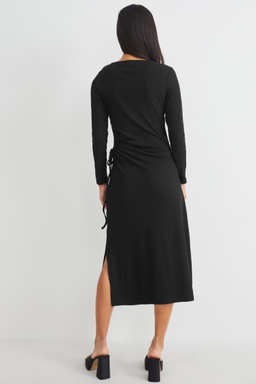 Damen - Figurbetontes Kleid - schwarz