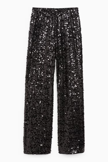 Femmes - Pantalon à sequins - noir