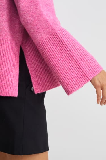 Damen - Rollkragenpullover - pink