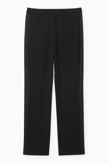 Women - Trousers - high waist - straight fit - black