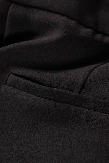 Women - Trousers - high waist - straight fit - black