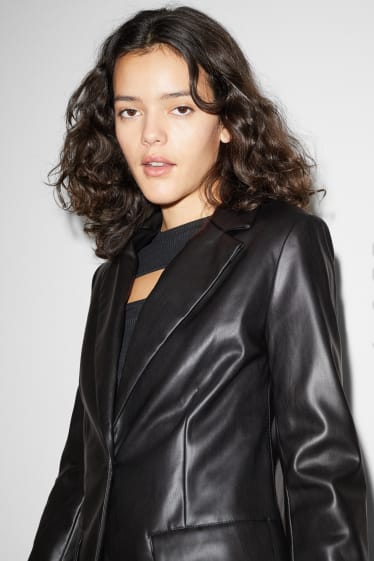 Femmes - CLOCKHOUSE - blazer - relaxed fit - synthétique - noir