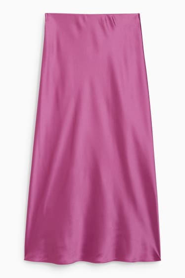 Dámské - Saténová sukně - světle fialová