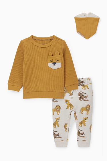 Babys - Baby-outfit - 3-delig - mosterdgeel