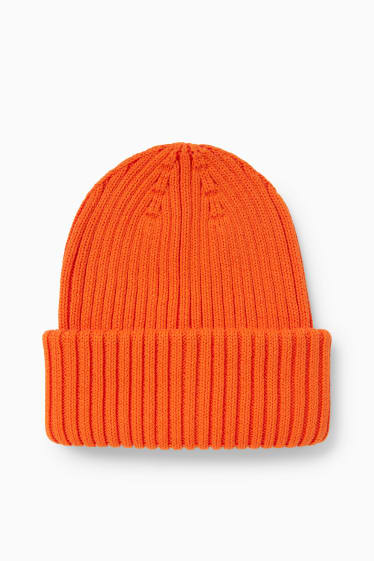 Femmes - Bonnet de maille - orange