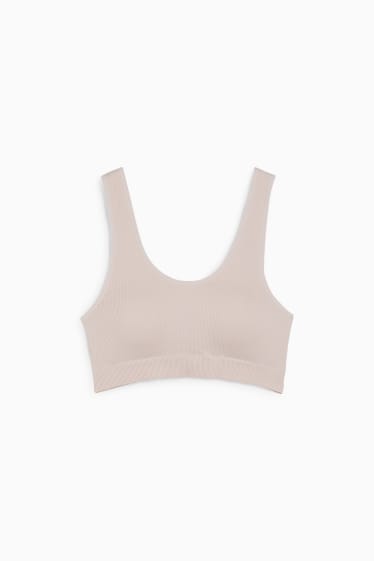 Femmes - Brassière - ampliforme - sans coutures - rose