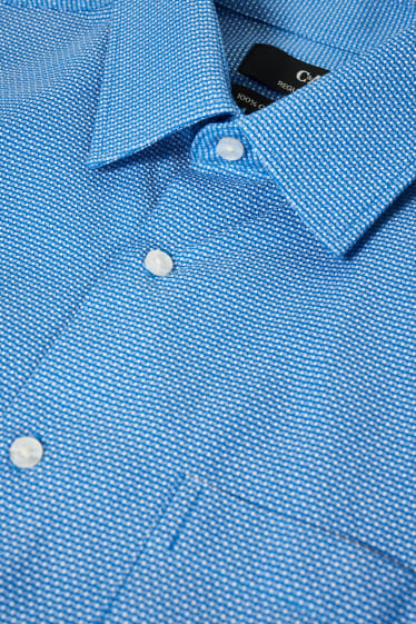 Men - Business shirt - regular fit - Kent collar - easy-iron - blue