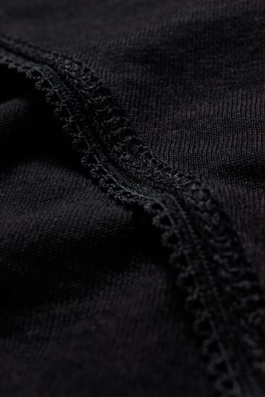 Femmes - Lot de 10 - culottes - noir