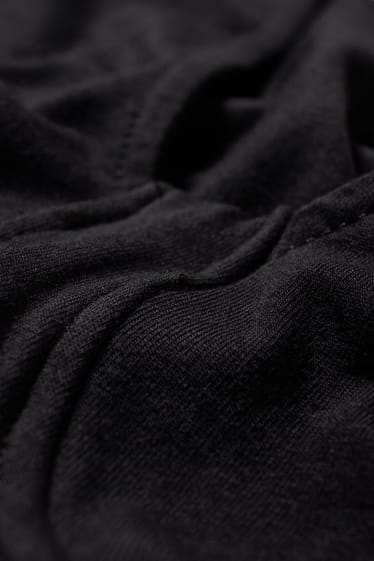 Nastolatki - CLOCKHOUSE - krótka koszulka z długim rękawem - czarny