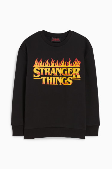 Dzieci - Stranger Things - bluza - czarny