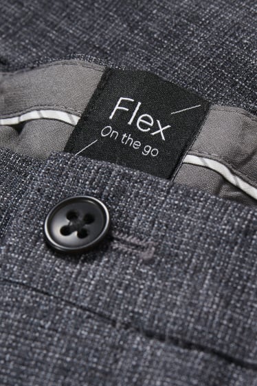 Uomo - Pantaloni coordinabili - slim fit - Flex - LYCRA® - grigio scuro