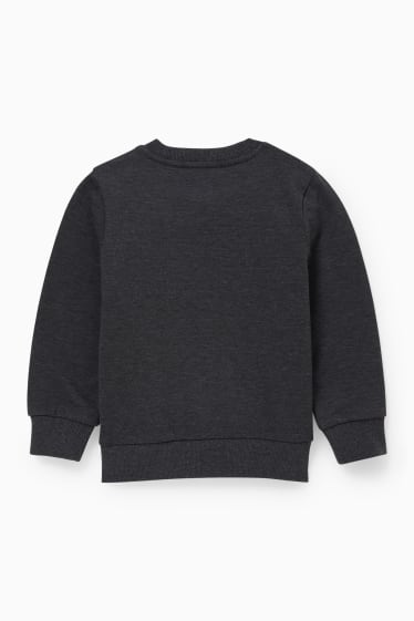 Kinder Jungen - Dino - Sweatshirt - Glanz-Effekt - dunkelgrau