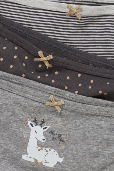 Bambine - Confezione da 3 - coulotte - grigio