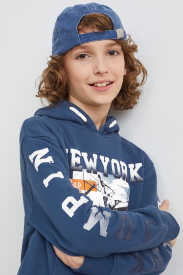 Enfants garçons - Sweat à capuche - bleu foncé