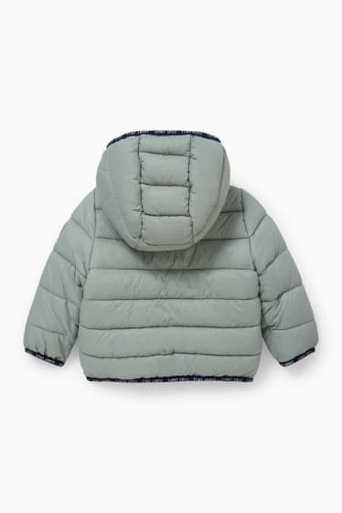 Babys - Baby-Steppjacke mit Kapuze - mintgrün