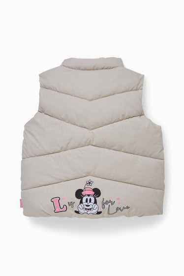 Babies - Minnie Mouse - quilted gilet - light gray
