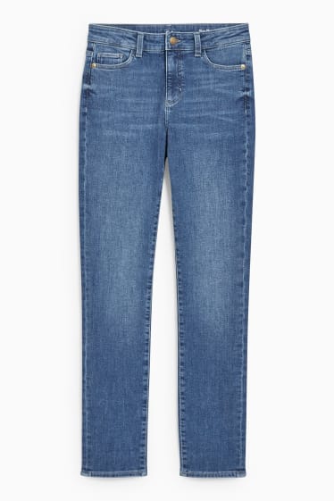 Dámské - Slim jeans - mid waist - termo džíny - LYCRA® - džíny - modré