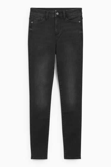 Damen - Skinny Jeans - Mid Waist - Thermojeans - LYCRA® - dunkeljeansgrau