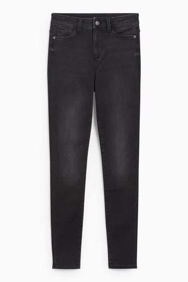 Mujer - Skinny jeans - mid waist - vaqueros térmicos - LYCRA® - vaqueros - gris oscuro