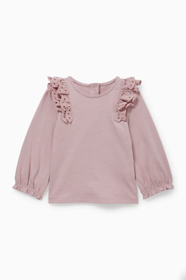 Neonati - Maglia a maniche lunghe per neonate - rosa