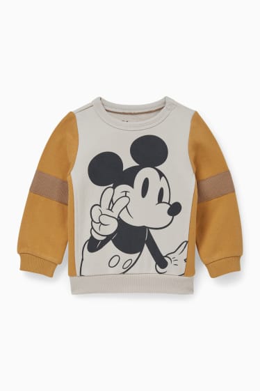 Miminka - Mickey Mouse - mikina pro miminka - béžová-žíhaná