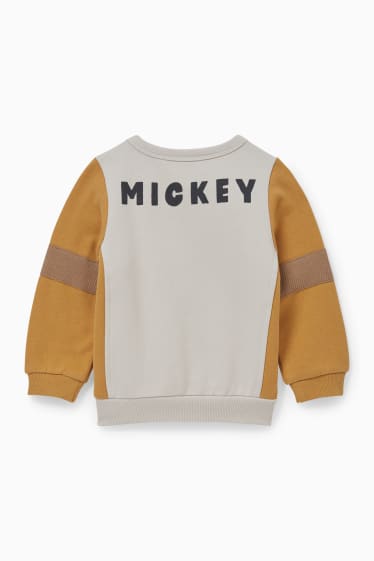 Baby Jungen - Micky Maus - Baby-Sweatshirt - beige-melange