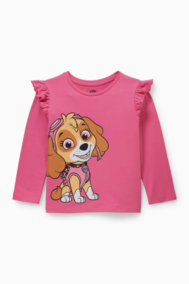 Copii - Patrula cățelușilor - tricou cu mânecă lungă - roz