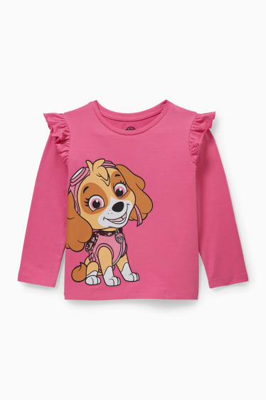 Kinderen: meisjes - Paw Patrol - longsleeve - fuchsiarood